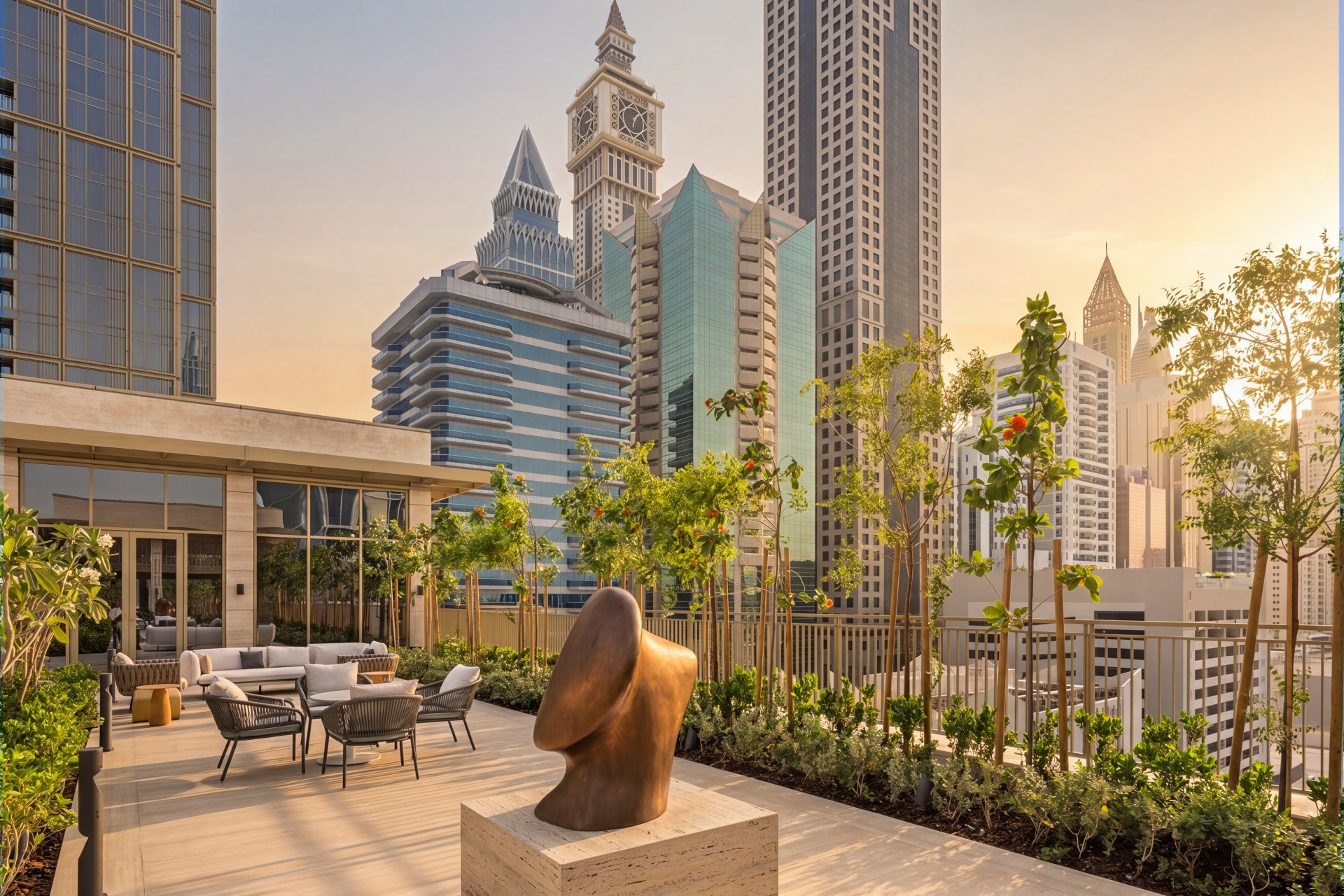 Landscaped Seating Area